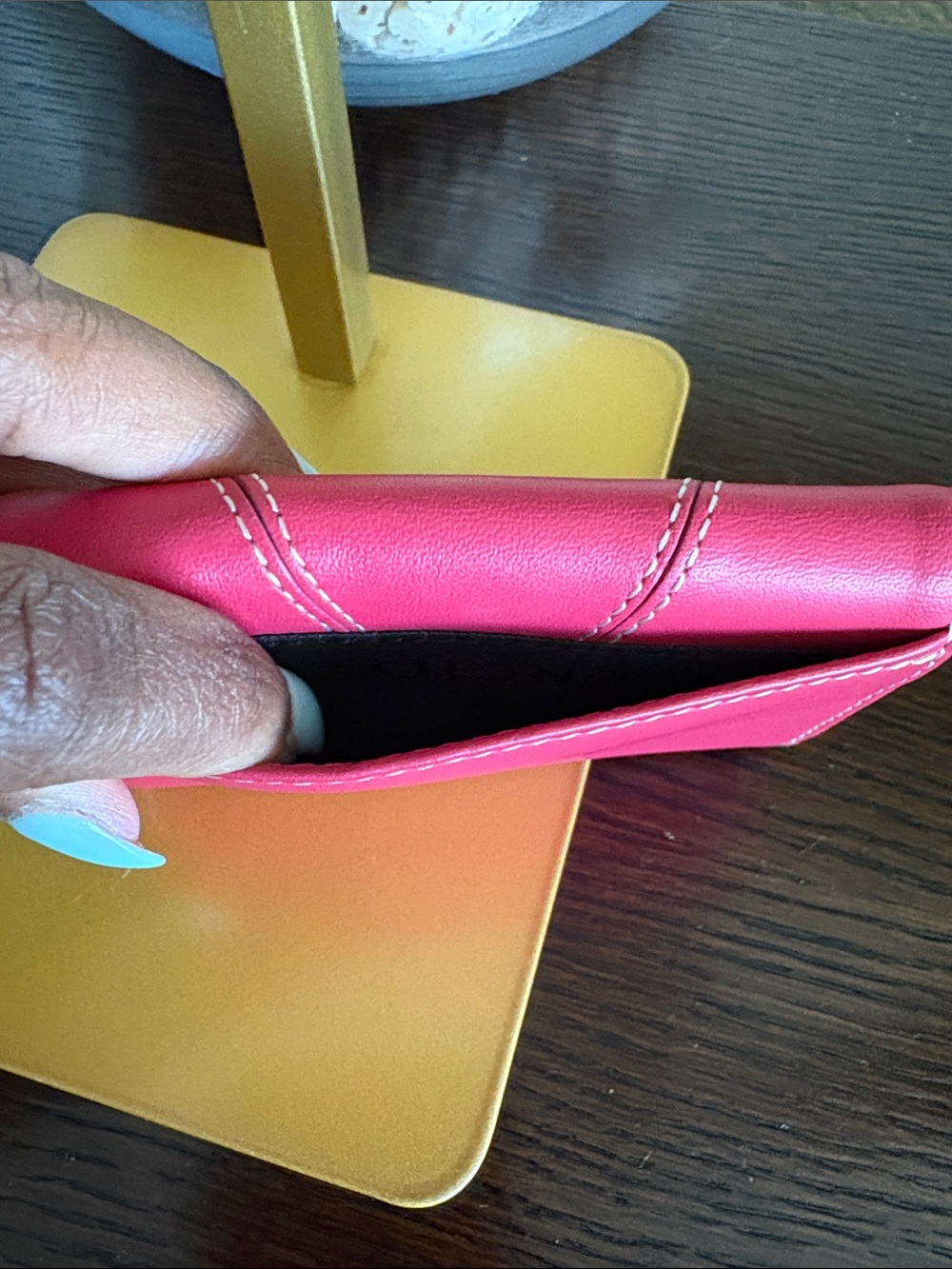 Givenchy Pink Leather Key & Card Holder - Picture 5 of 13